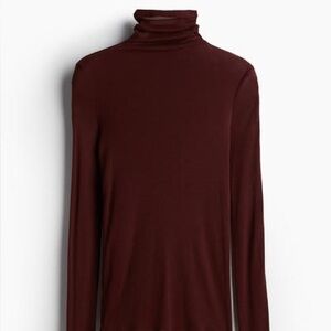 H&M Pima cotton  Burgundy Long Sleeve Top